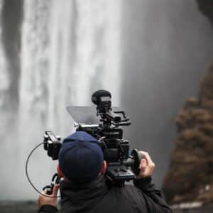 Shooting a waterfall with the SMX-30 on-camera