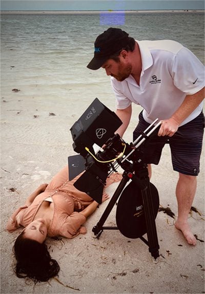 Doug Tschirhart filming scene.