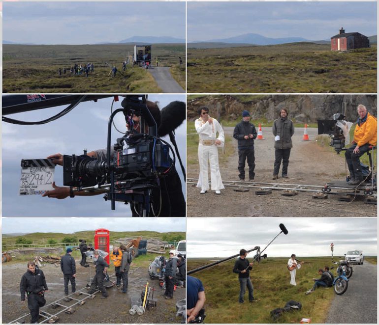 Photos by George Geddes. Behind the scenes of Eilbheas (Gaelic for Elvis), a 0- minute drama for the BBC.